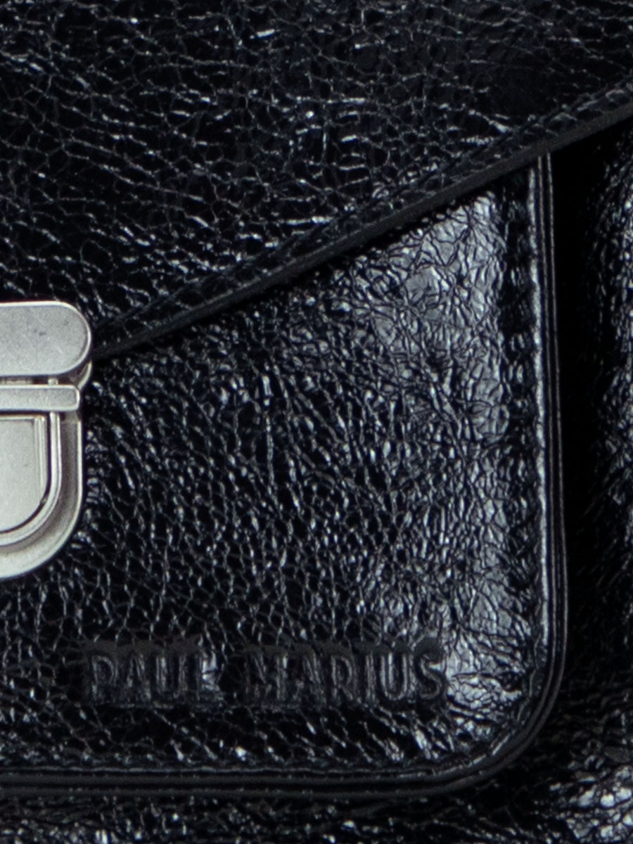 Foto-Fokus-Material-Handtasche-Leder-schwarz-glitzernd-Mademoiselle-George-XS-Eclipse-Paul-Marius-W05XS-M-B