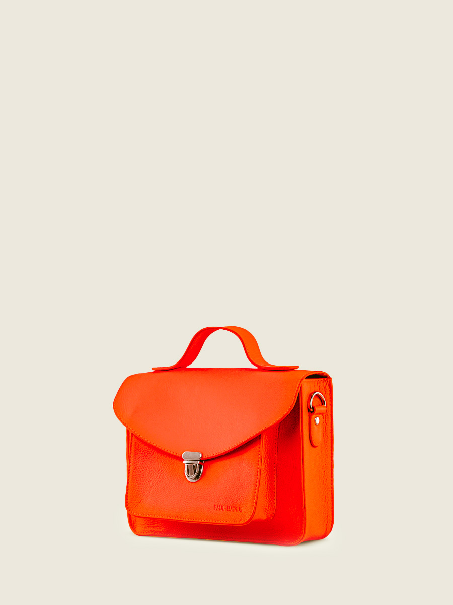 Fotoansicht-Seite-Handtasche-Leder-orange-Mademoiselle-George-Neon-Paul-Marius-W05-NE-O