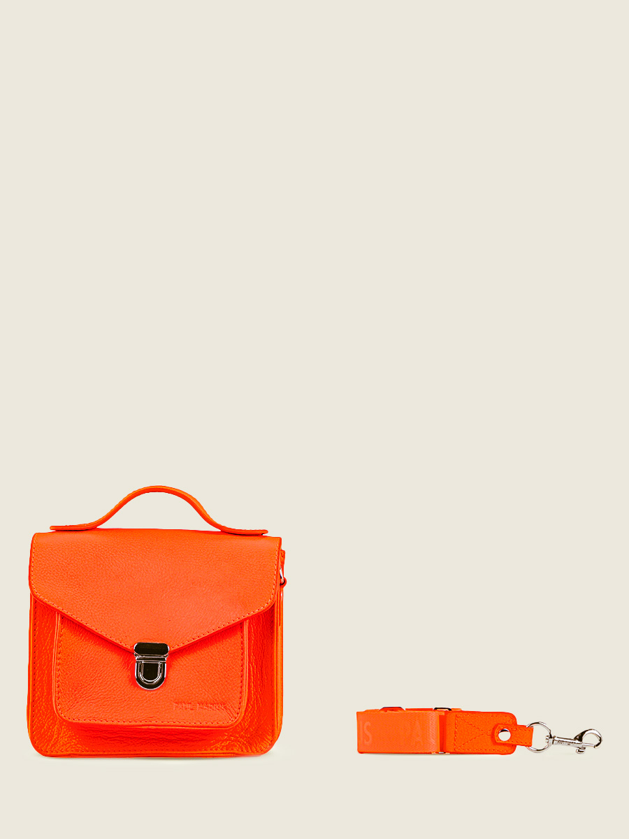 Fotoansicht-Vorderseite-Handtasche-Leder-orange-Mademoiselle-George-XS-Neon-Paul-Marius-W05XS-NE-O