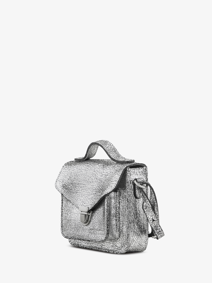 Handtasche Mademoiselle Geroge XS Spiegel silber Seitenansicht W05XS MIR