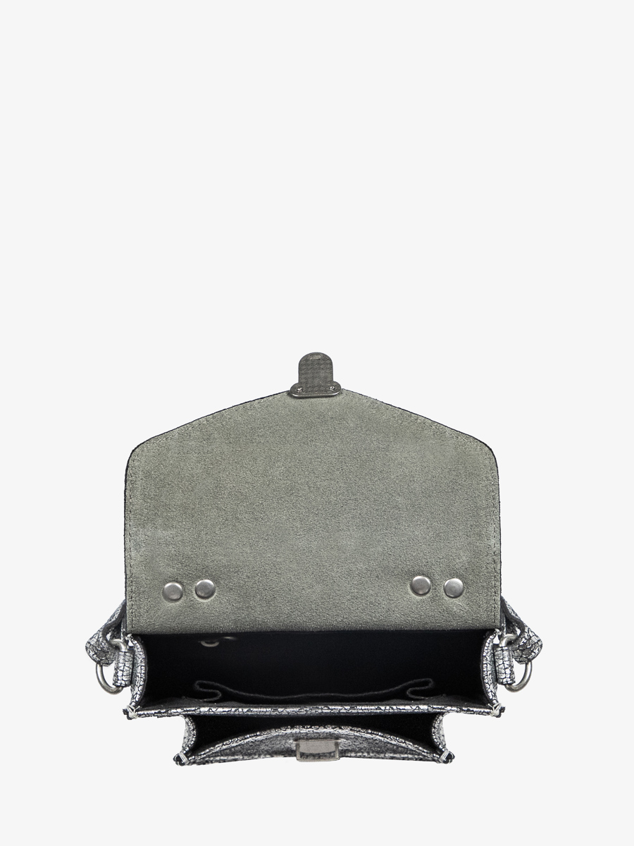 Handtasche Mademoiselle Geroge XS Spiegel Silber Innenansicht W05XS MIR