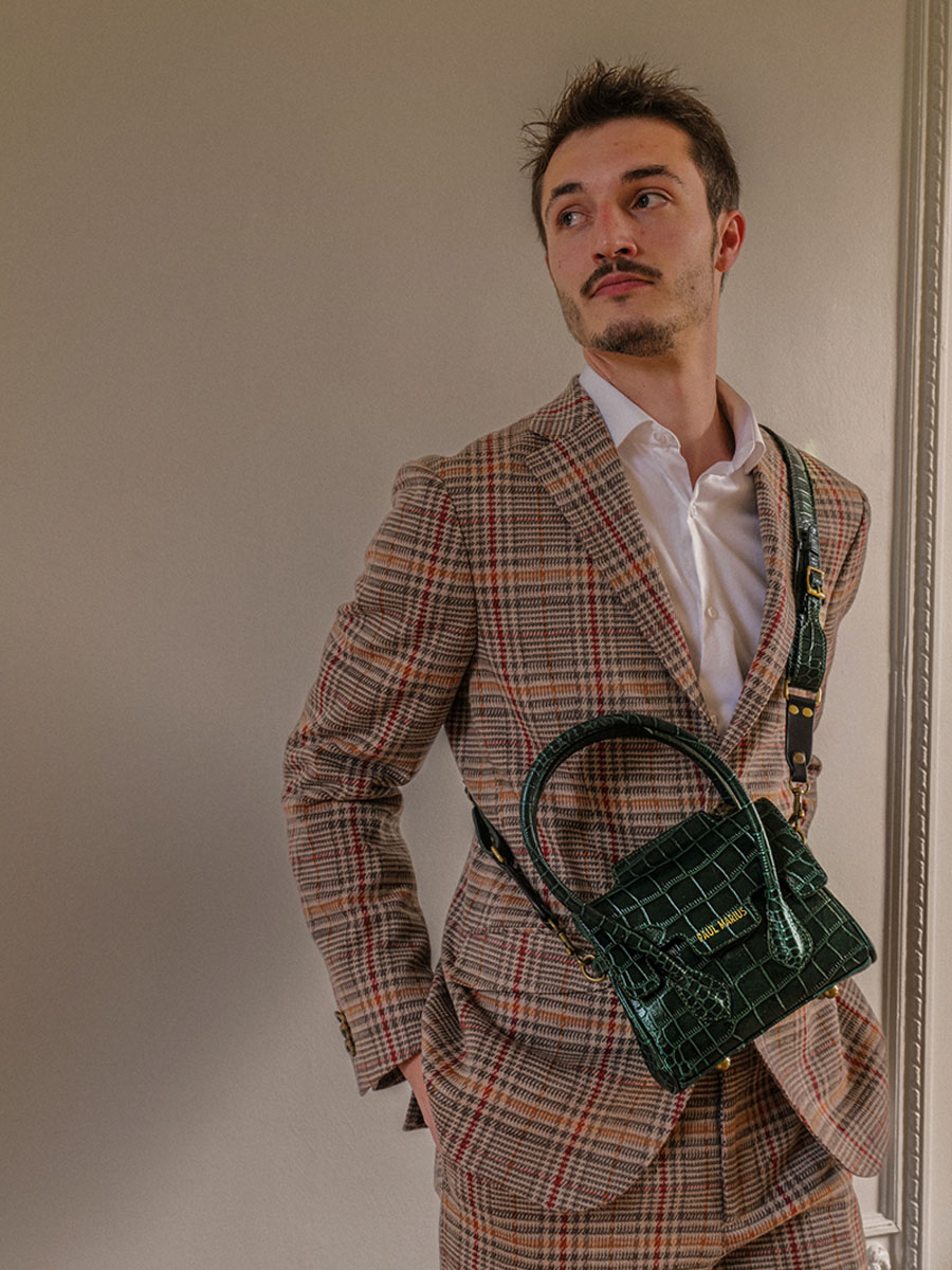 Foto-Tragetasche-Handtasche-Leder-Damen-Colette-XS-Alligator-grün-Paul-Marius-W28XS-A-DG