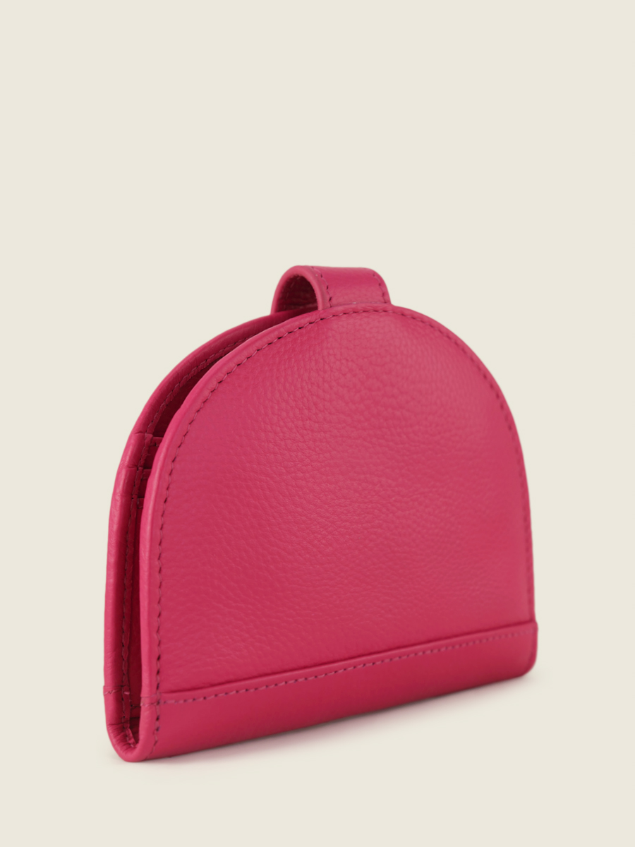 Fotoansicht-Seite-Brieftasche-Leder-rosa-LePortefeuille-Manon-N2-Sorbet-Himbeere-Paul-Marius-M33-SB-PI