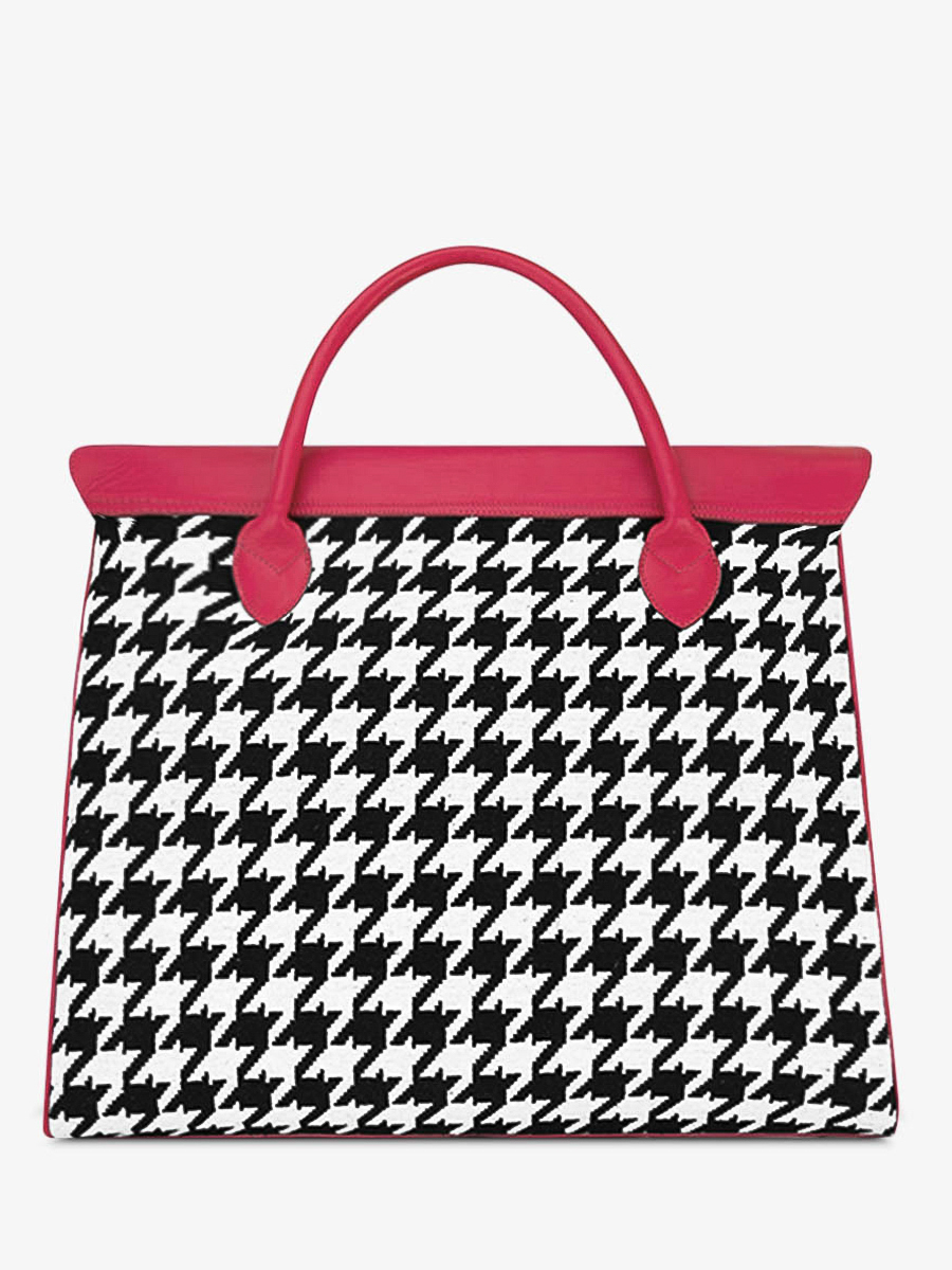 Fotoansicht-Rückseite-Reisetasche aus Leder rosa Rouen-Delhi Allure Fuchsia PAUL MARIUS M105 HS2 PI