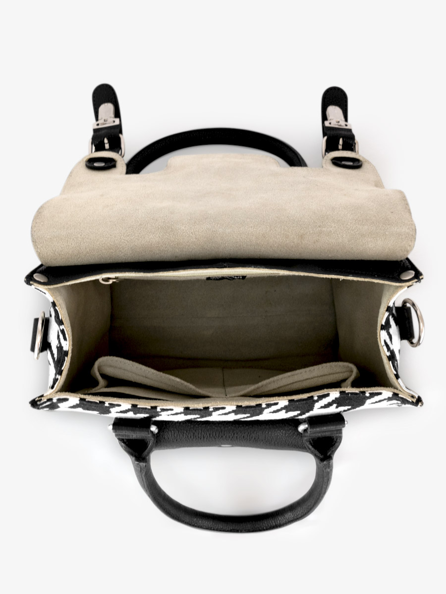 Fotoansicht Innenraum Handtasche aus schwarzem Leder LeRive Gauche S Allure Schwarz PAUL MARIUS W01S HS2 B