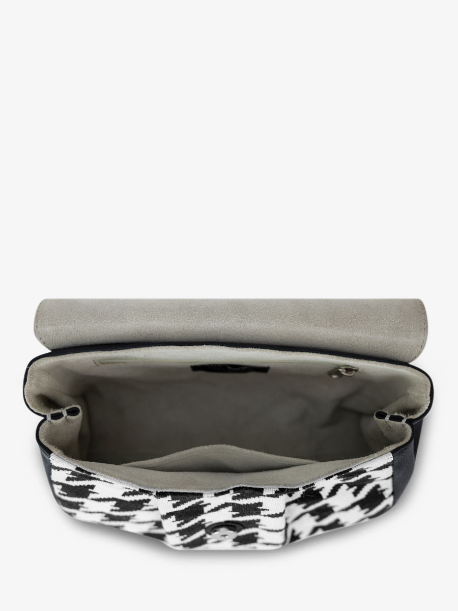 Fotoansicht Innenraum Umhängetasche aus schwarzem Leder Suzon M Allure Schwarz Paul Marius W25M HS2 B