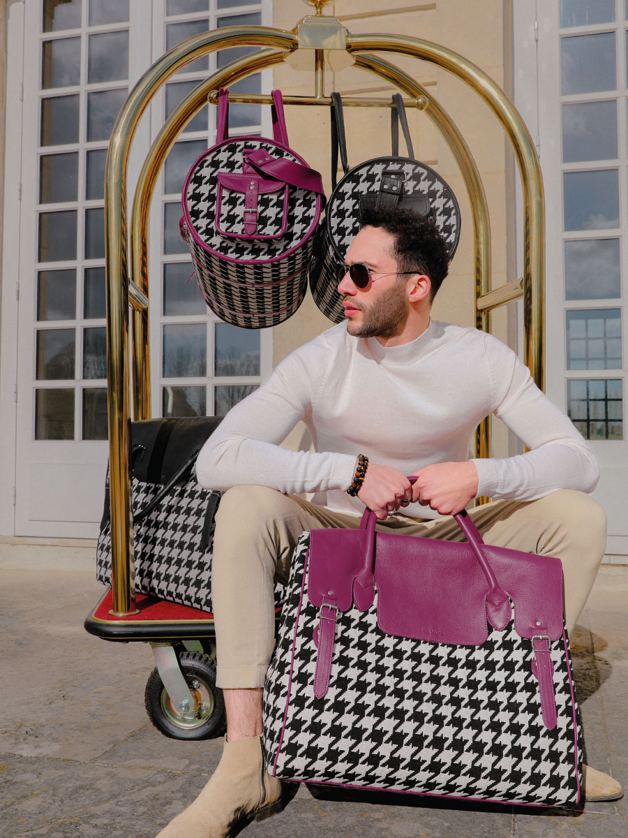 Fotoansicht-Vorderseite-Reisetasche-Leder-violett-Rouen-Delhi-Allure-Zinzolin-Paul-Marius-M105-HS2-ZI