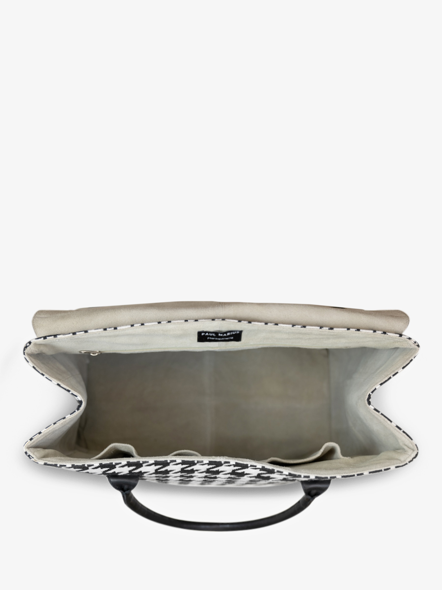 Fotoansicht Innenraum Reisetasche aus Leder schwarz Rouen-Delhi Allure schwarz Paul Marius M105 HS2 B