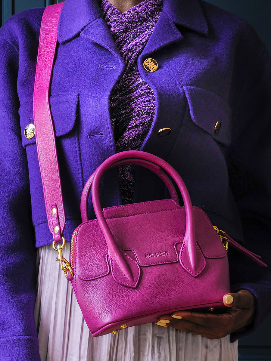 Foto-Material-Mini-Handtasche-Leder-violett-Gisèle XS Art Déco Zinzolin Paul Marius W32XS AD ZI