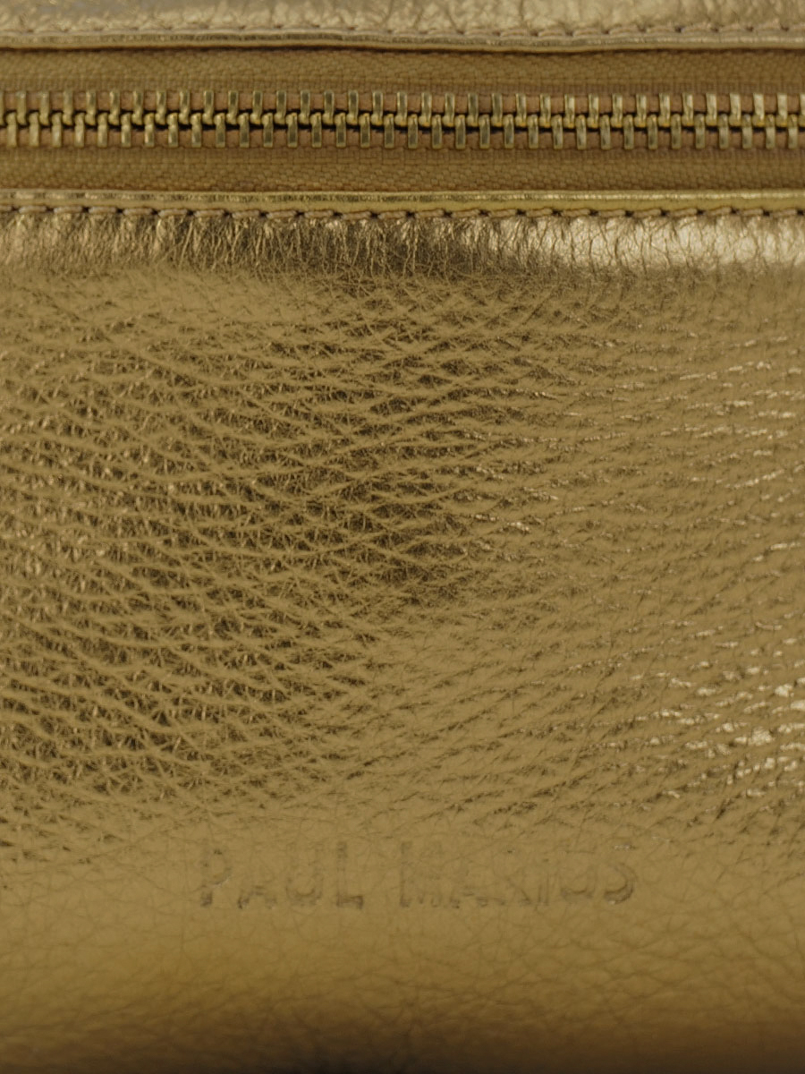 Foto-Material-Mini-Gürteltasche-Leder-metallisiert-Damen-LaBanane XS-Bronze-Paul Marius-M503XS-OG
