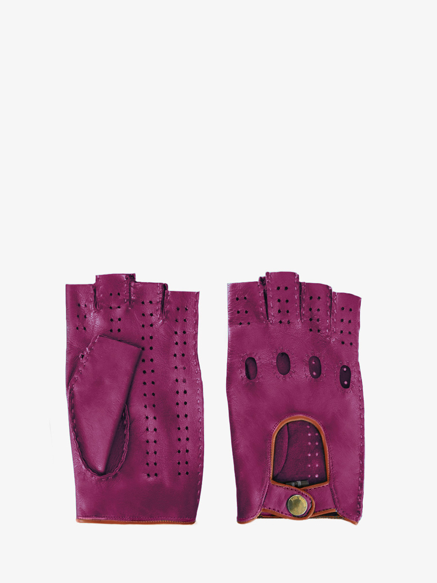 Foto-Ansicht-Vorderseite-Handschuhe-Leder-rosa-Handschuhe-Pilotenhandschuhe-Allure-Fuchsia-Paul-Marius