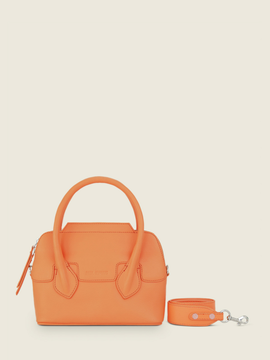 Foto-Seitenansicht-Mini-Handtasche-Leder-orange-Gisèle-XS-Pastel-Aprikose-Paul-Marius-W32XS-PT-O
