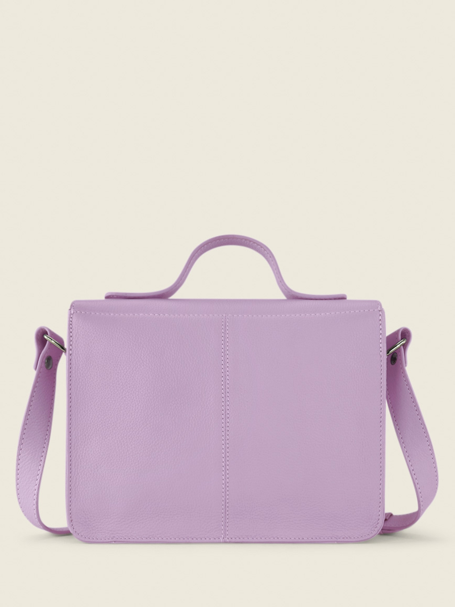 Foto-Rückansicht-Handtasche-Leder-violett-Damen-Mademoiselle-George-Pastel-Lilas-Paul-Marius-W05-PT-P