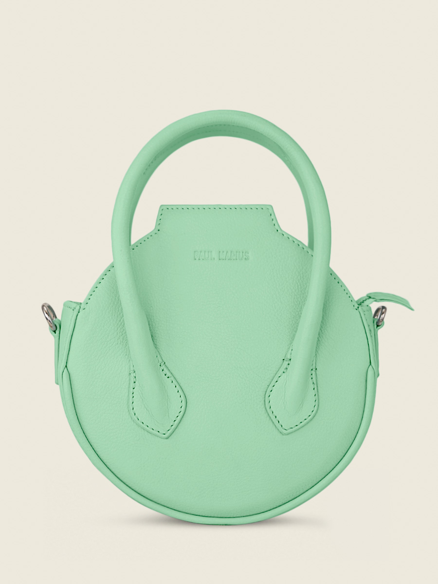 Foto-Vorderansicht-Handtasche-Leder-grün-Aline-Pastel-Mint-Paul-Marius-W34-PT-GR