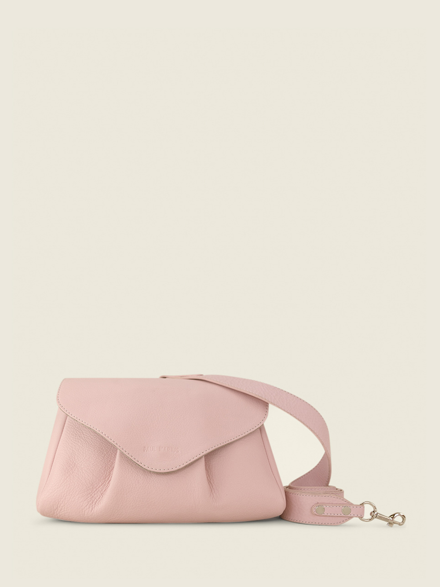 Foto-Seitenansicht-Umhängetasche-aus-Leder-rosa-Suzon-M-Pastel-Poudre-Paul-Marius-W25M-PT-PI