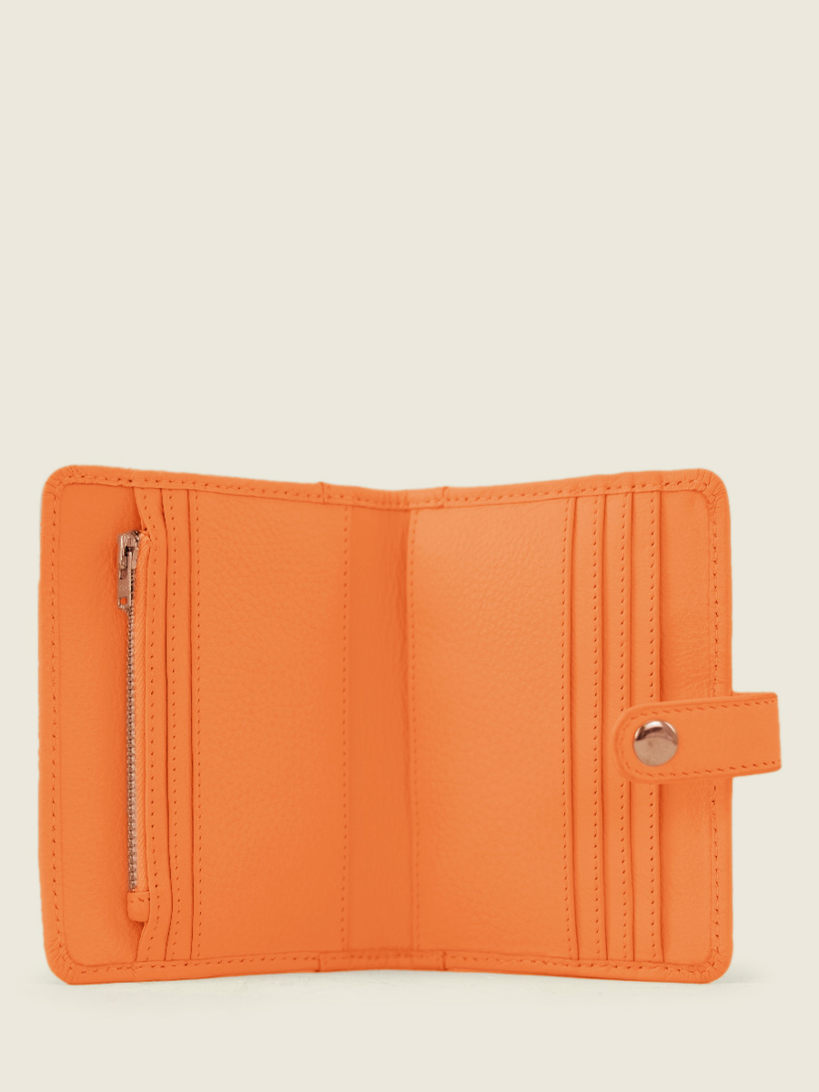 Foto-Rückansicht-Brieftasche-Leder-orange-Jeanne-Pastel-Aprikose-Paul-Marius-M34-PT-O