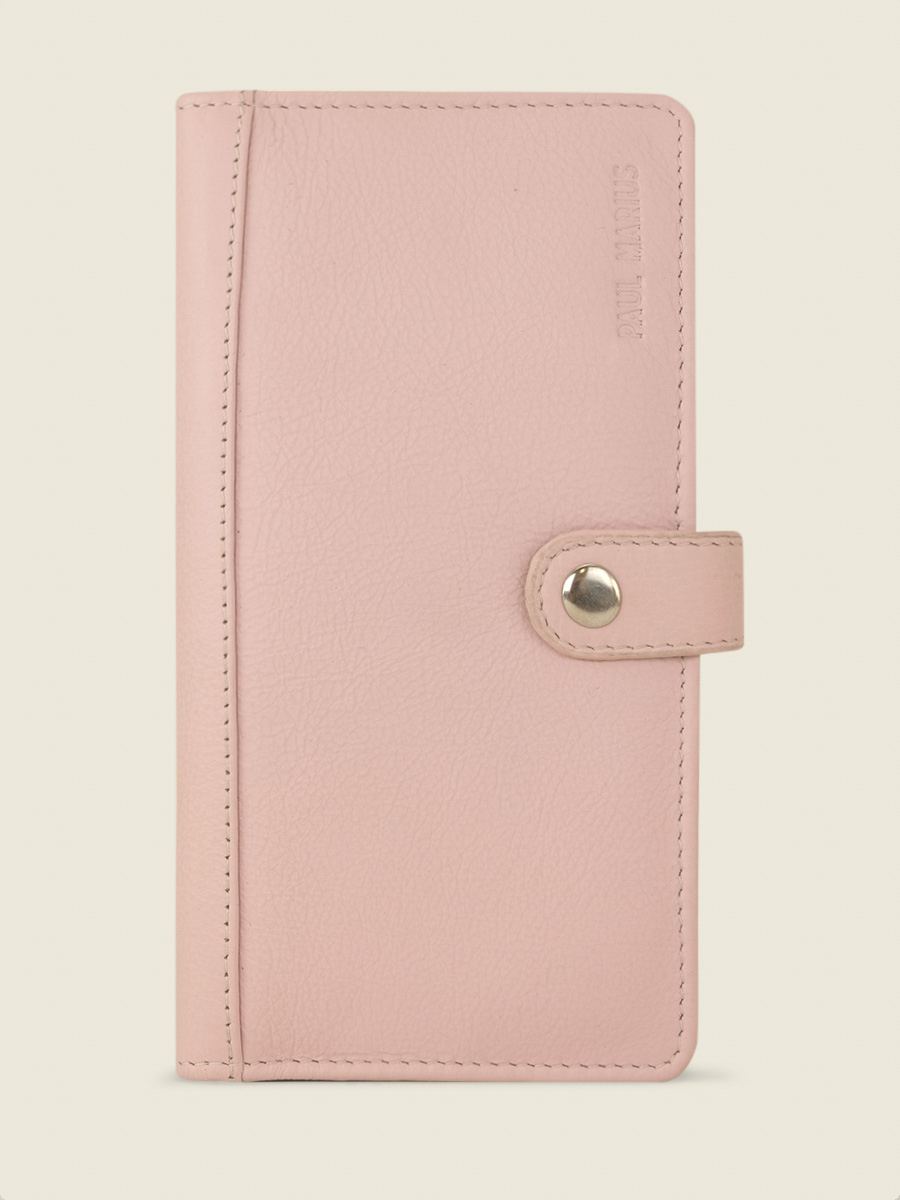 Foto-Vorderansicht-Brieftasche-Leder-rosa-Charlotte-N2-Pastel-Poudre-Paul-Marius-M67-PT-PI