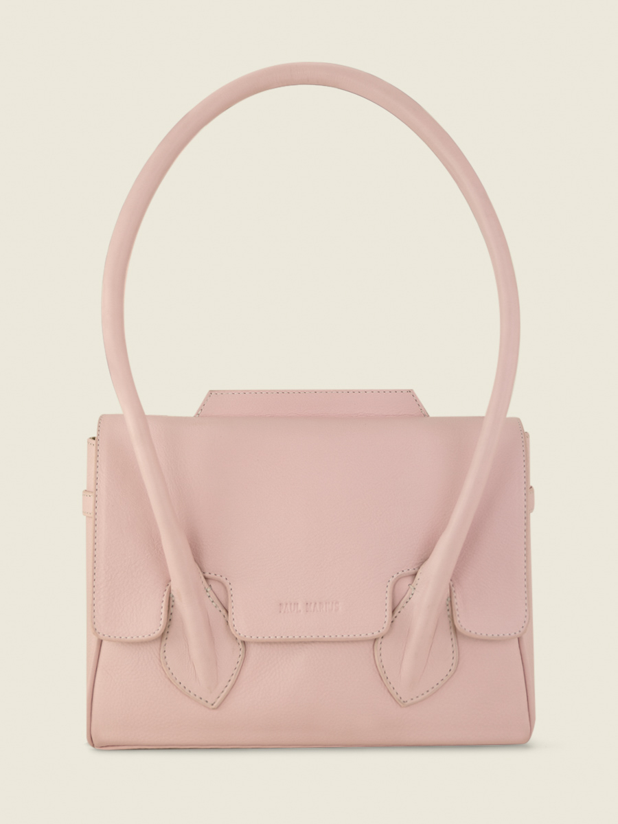 Foto-Seitenansicht-Handtasche-aus-rosa-Leder-Colette-S-Pastel-Poudre-Paul-Marius-W28S-PT-PI