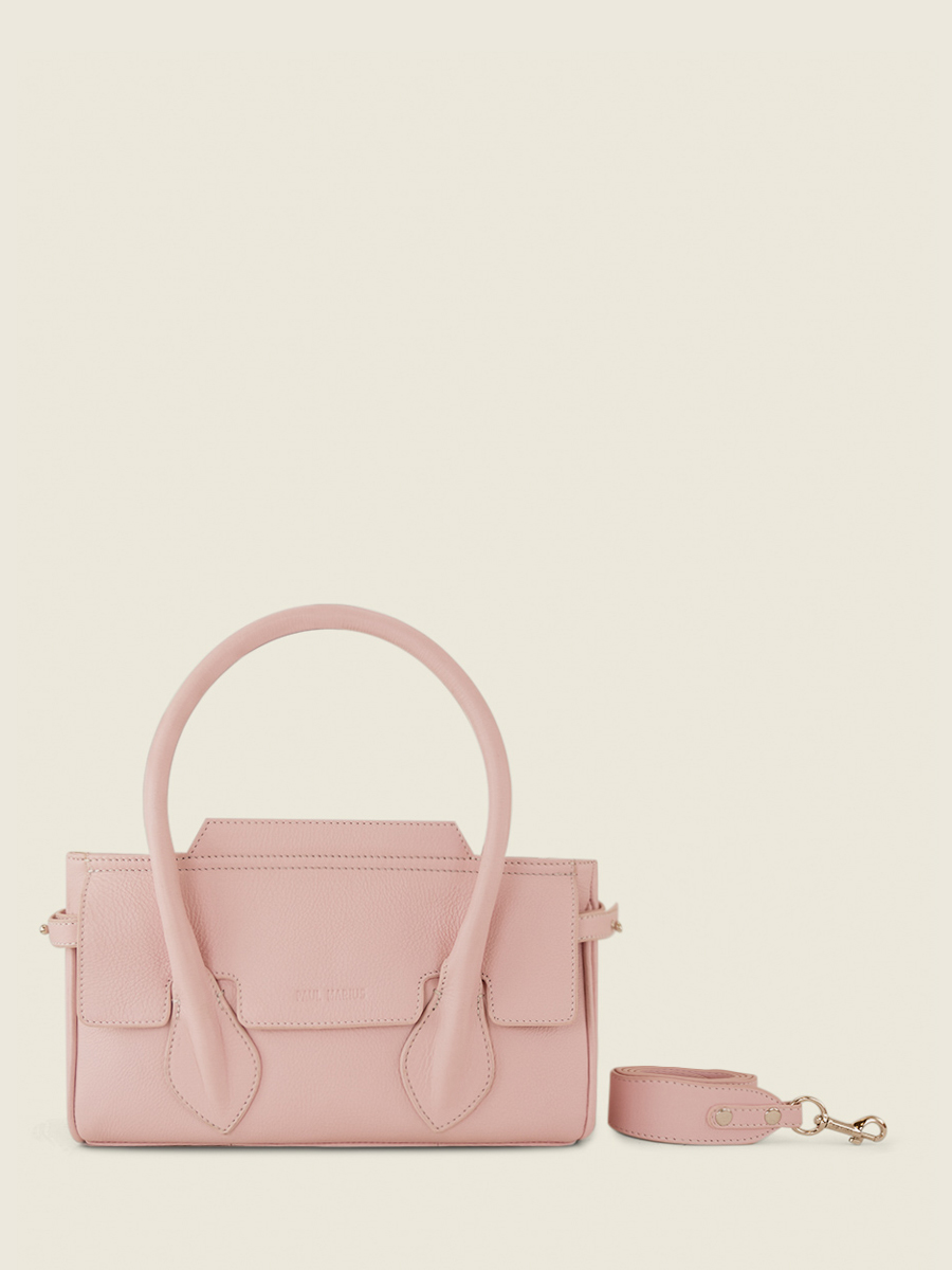 Foto-Seitenansicht-Handtasche-aus-rosa-Leder-Madeleine-S-Pastel-Poudre-Paul-Marius-W31S-PT-PI