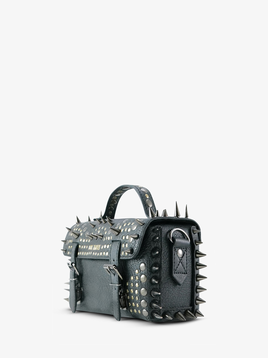 Foto-Seitenansicht-Umhängetasche-Leder-Damen-schwarz-Artisane-schwarz-Paul-Marius-