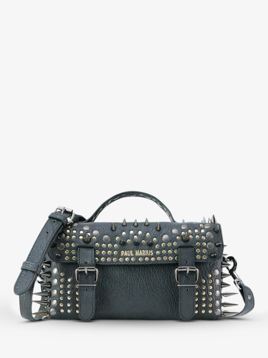 Foto-Vorderansicht-Umhängetasche-Leder-Damen-schwarz-Artisane-schwarz-Paul-Marius-