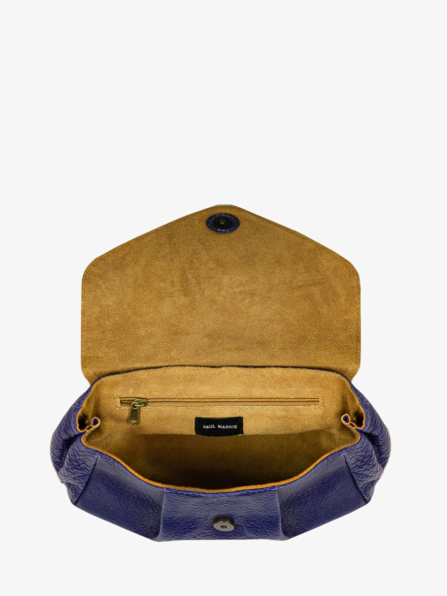 Foto-Innenansicht-Umhängetasche-Leder-Paul Marius-blau-Suzon M-egyptisch-blau-Paul Marius-W25M-EGB