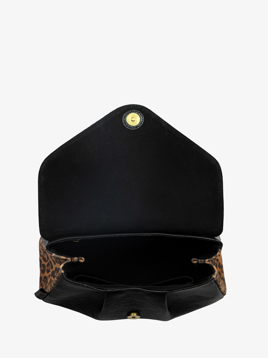 Umhängetasche Suzon M Leopard schwarz Innenansicht W25M LP B V2