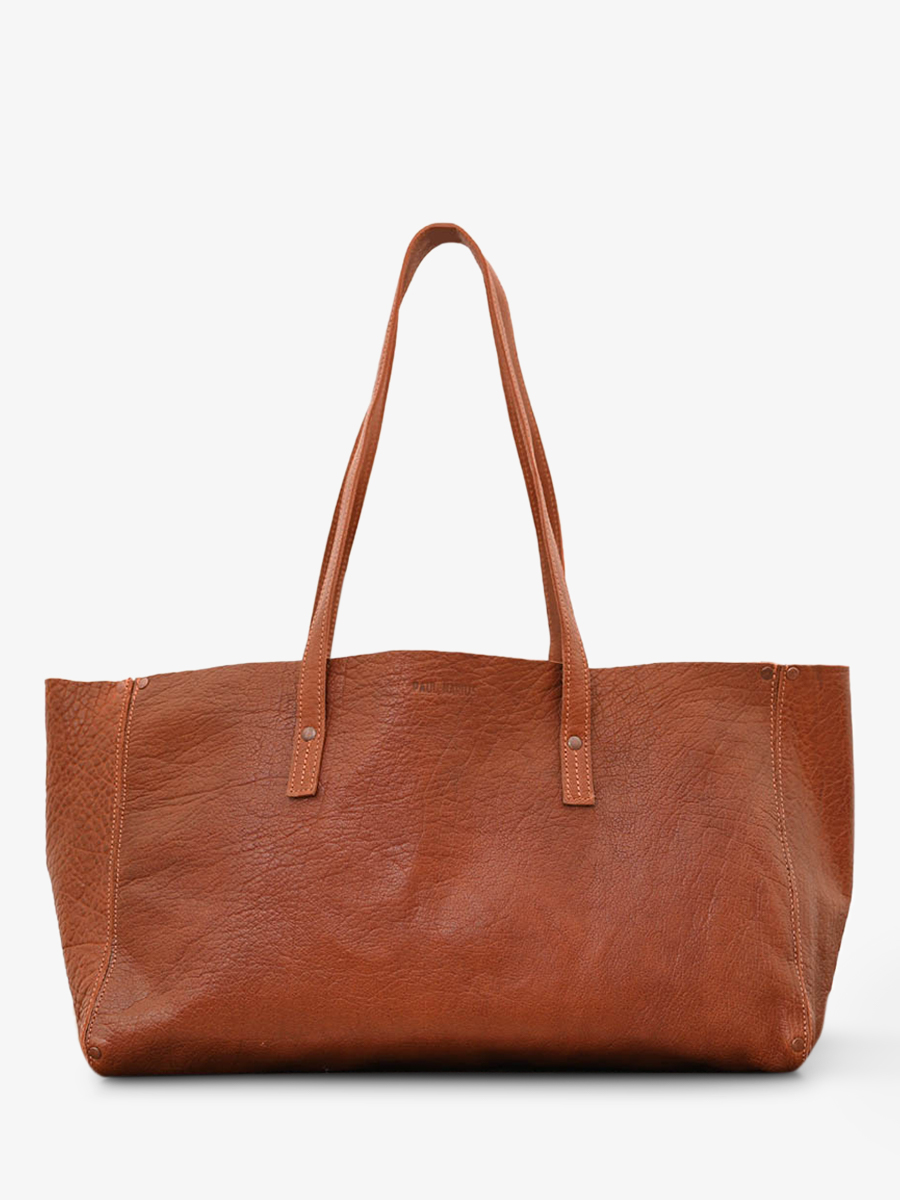 Foto-Vorderansicht-Ledertasche-für-Damen-braun-Leffronte-M-Naturel-Paul-Marius-W12-L