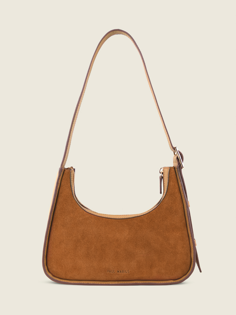 Baguette-Tasche aus braunem Leder Victoire Fauve, Ansicht von vorne, W54 SU CO