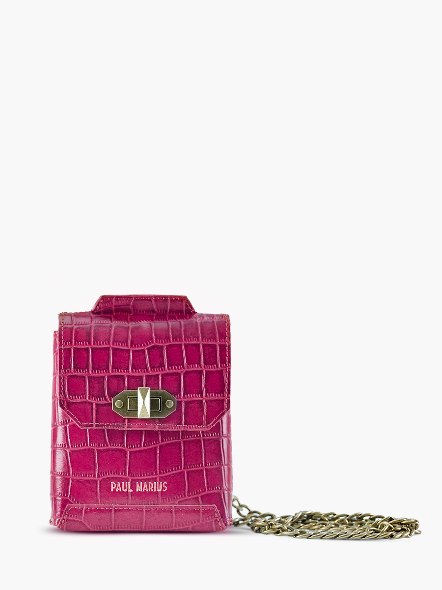 Foto-Vorderansicht-Handytasche-Leder-Damen-Agathe-Alligator-rosa-Paul-Marius-M70-A-PI