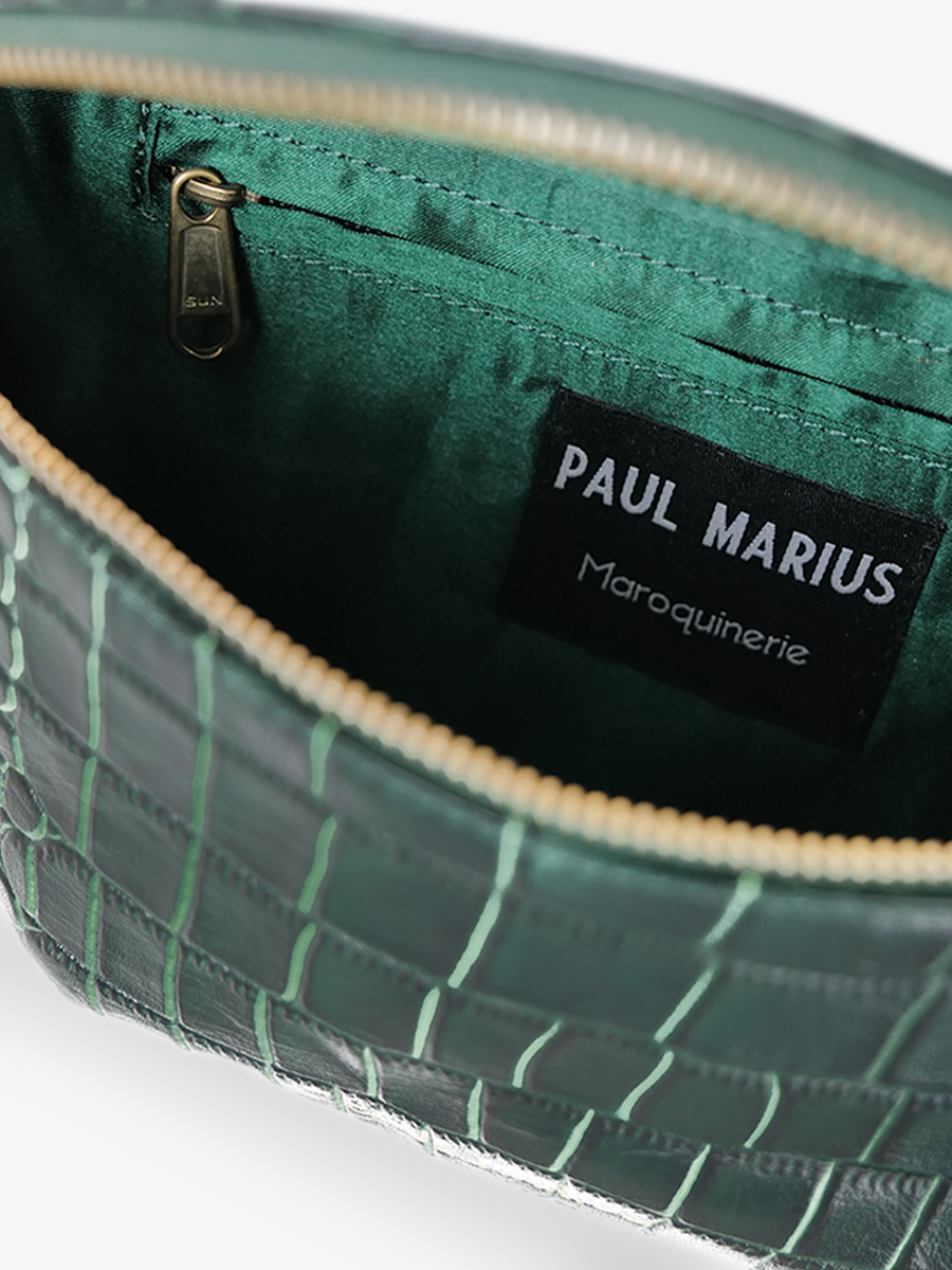 Foto-Innenansicht-Gürteltasche-Leder-Damen-LaBanane-Alligator-grün-Paul-Marius-M503-A-DG