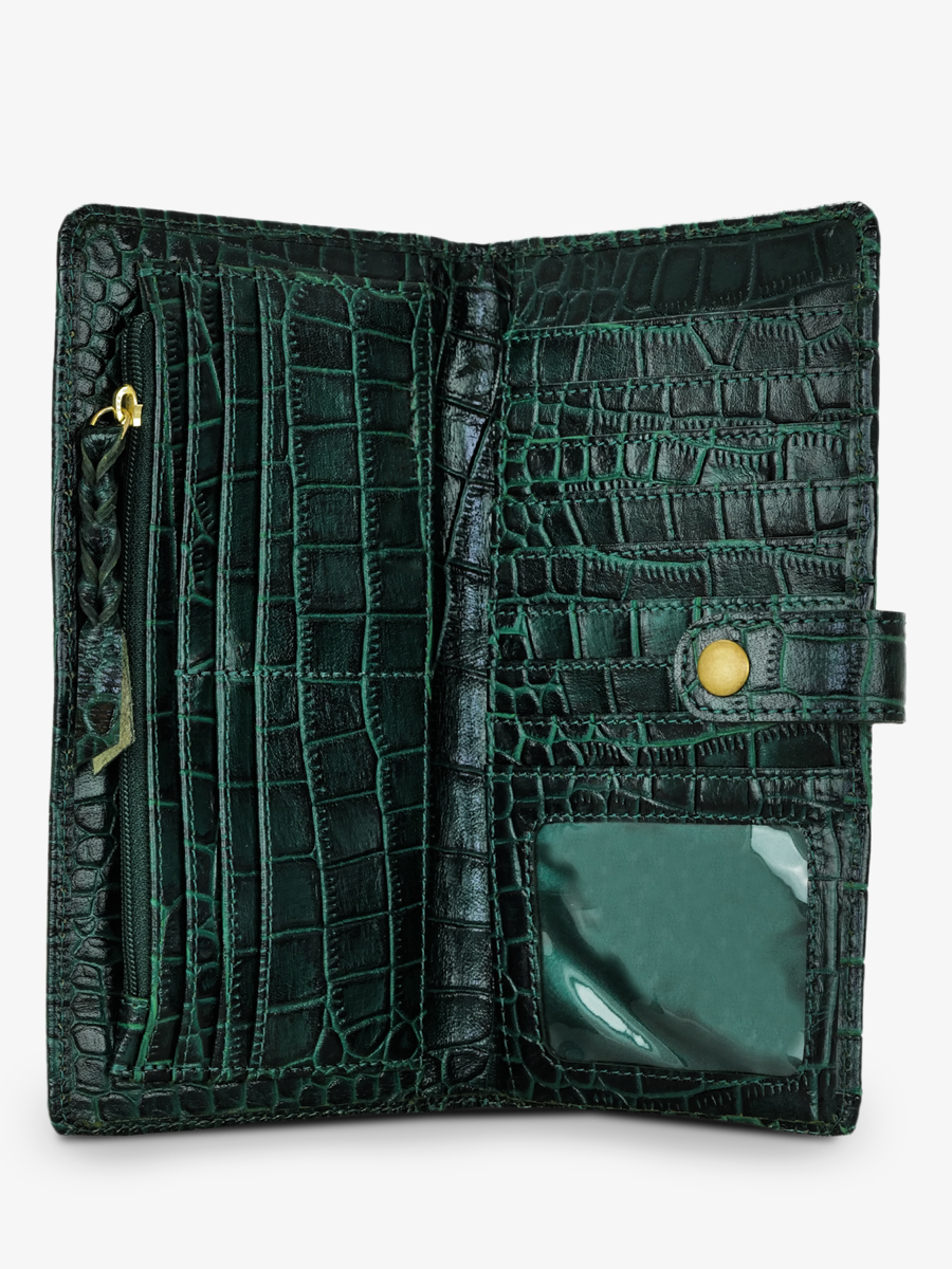 foto-innenansicht-leder-brieftasche-damen-leportefeuille-charlotte-n2-alligator-grün-paul-marius-m67-a-dg