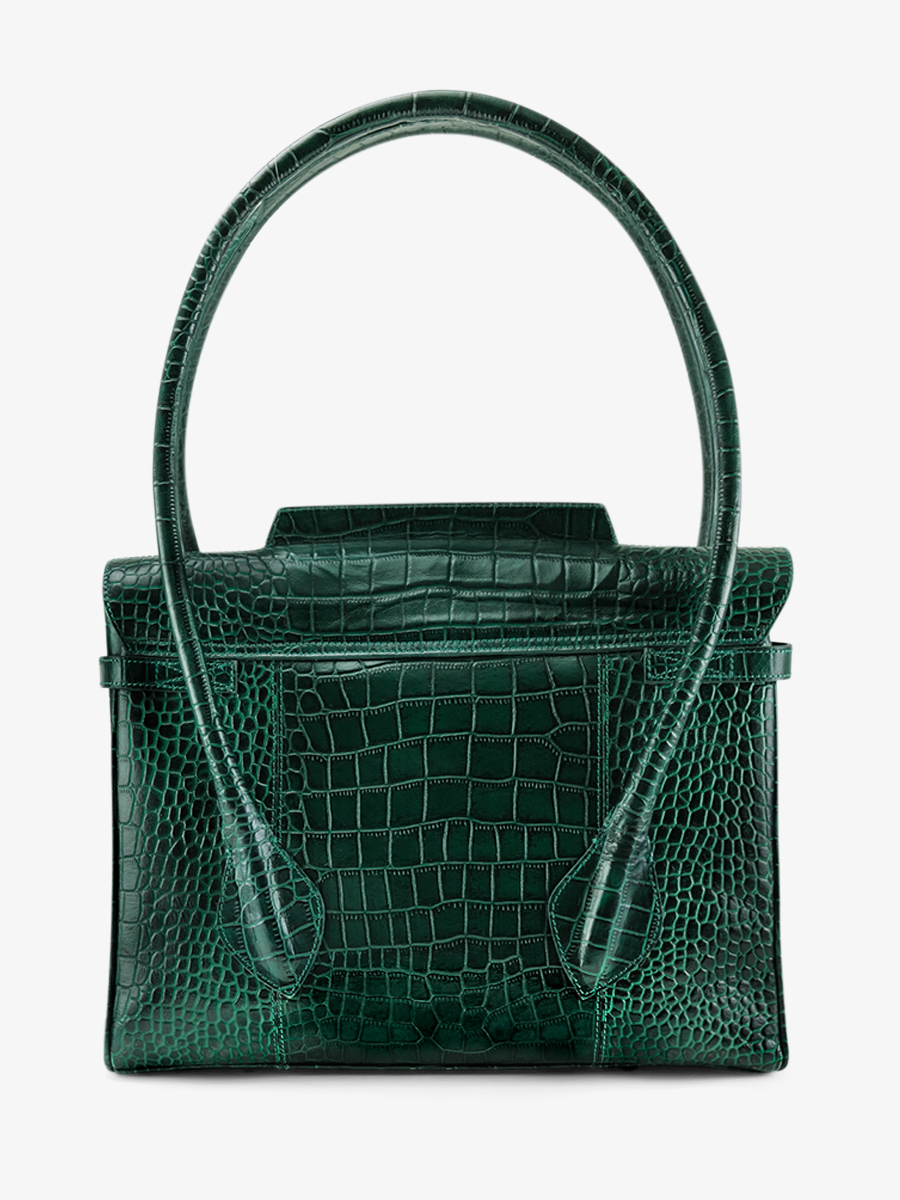 Foto-Rückansicht-Handtasche-Leder-Damen-Colette-M-Alligator-grün-Paul-Marius-w028m-a-dg