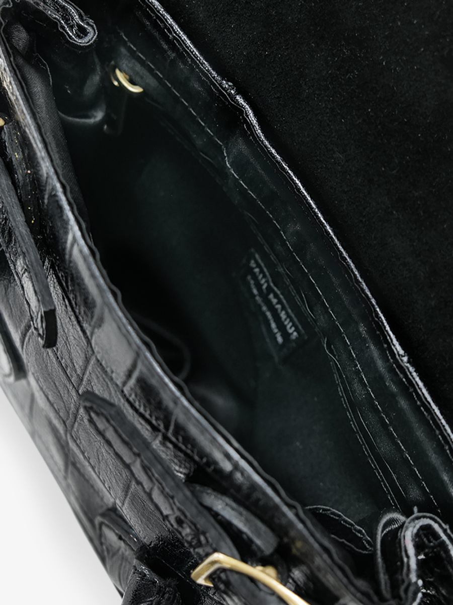 Foto-Innenansicht-Handtasche-Leder-Damen-Colette-XS-Alligator-schwarz-Paul-Marius-W28XS-A-B