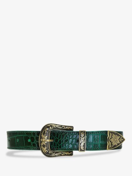 LaCeinture Western Alligator - Malachit
