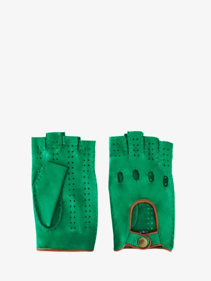Handschuhe für Damen – Grün / Natur