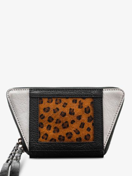 LePortefeuille Emma Leopard – Schwarz/Weiß