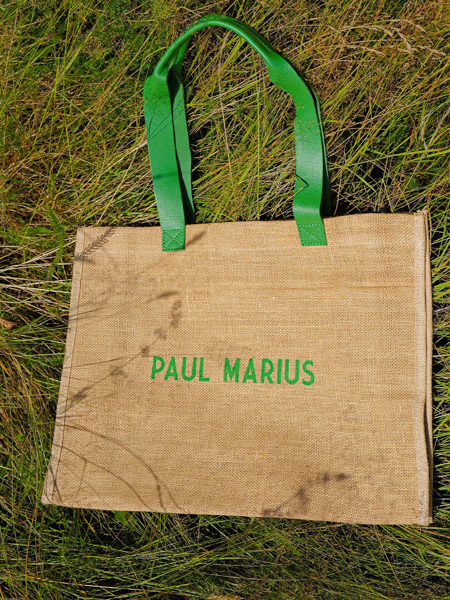 Fotoansicht-Seite-Tragetasche-Jute-Leder-grün-LeCabas-Jute-Sorbet-Kiwi-Paul-Marius-SB01-SB-GR