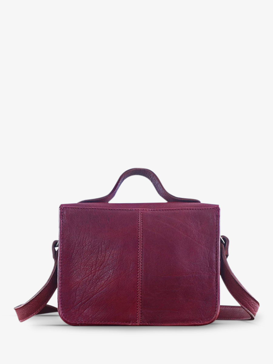 Foto-Rückansicht-Umhängetasche-Leder-Damen-Violett-Gold-Mademoiselle-George-Pflaume-Gold-Paul-Marius-W05-P-G