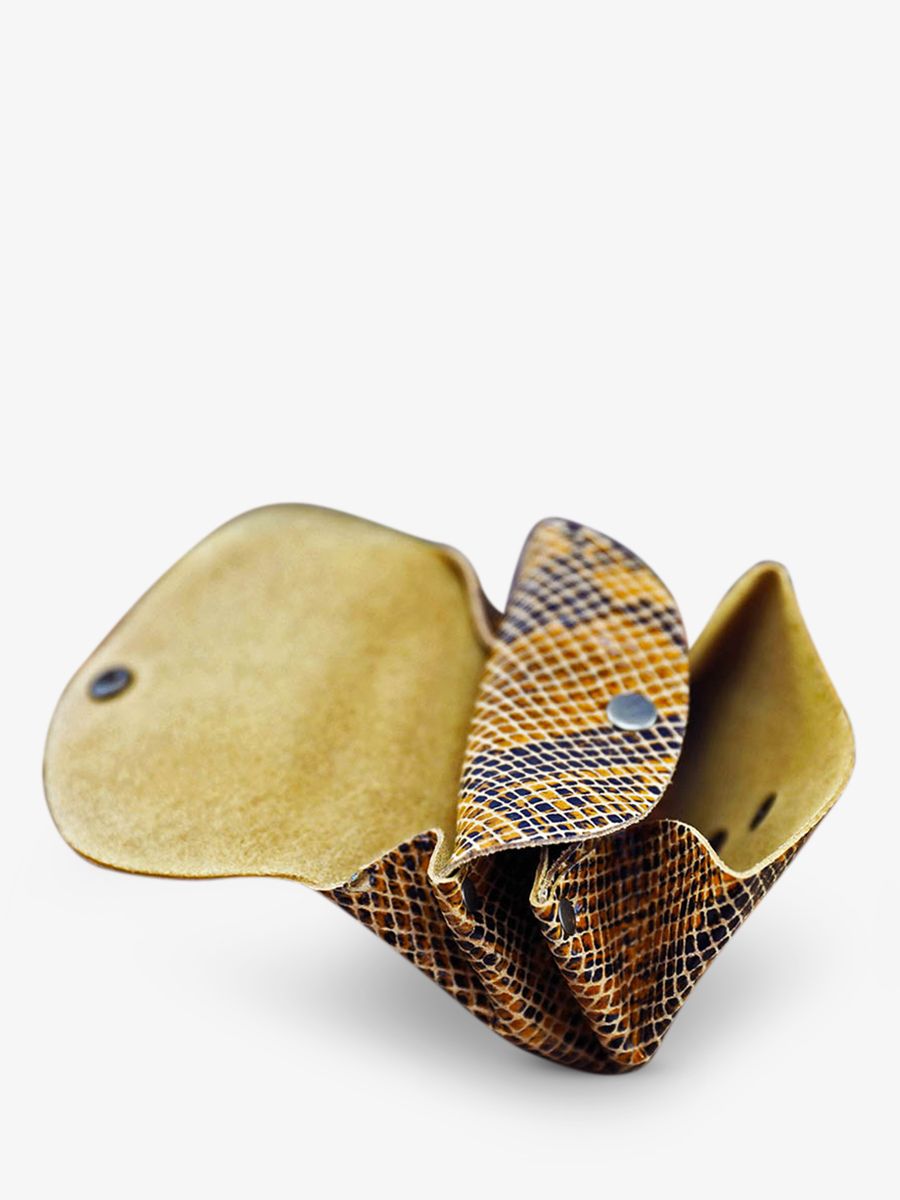Foto-Innenansicht-Brieftasche-aus-gelbem-Leder-LeGustave-Python-Safran-Paul-Marius-GLP-P-Y