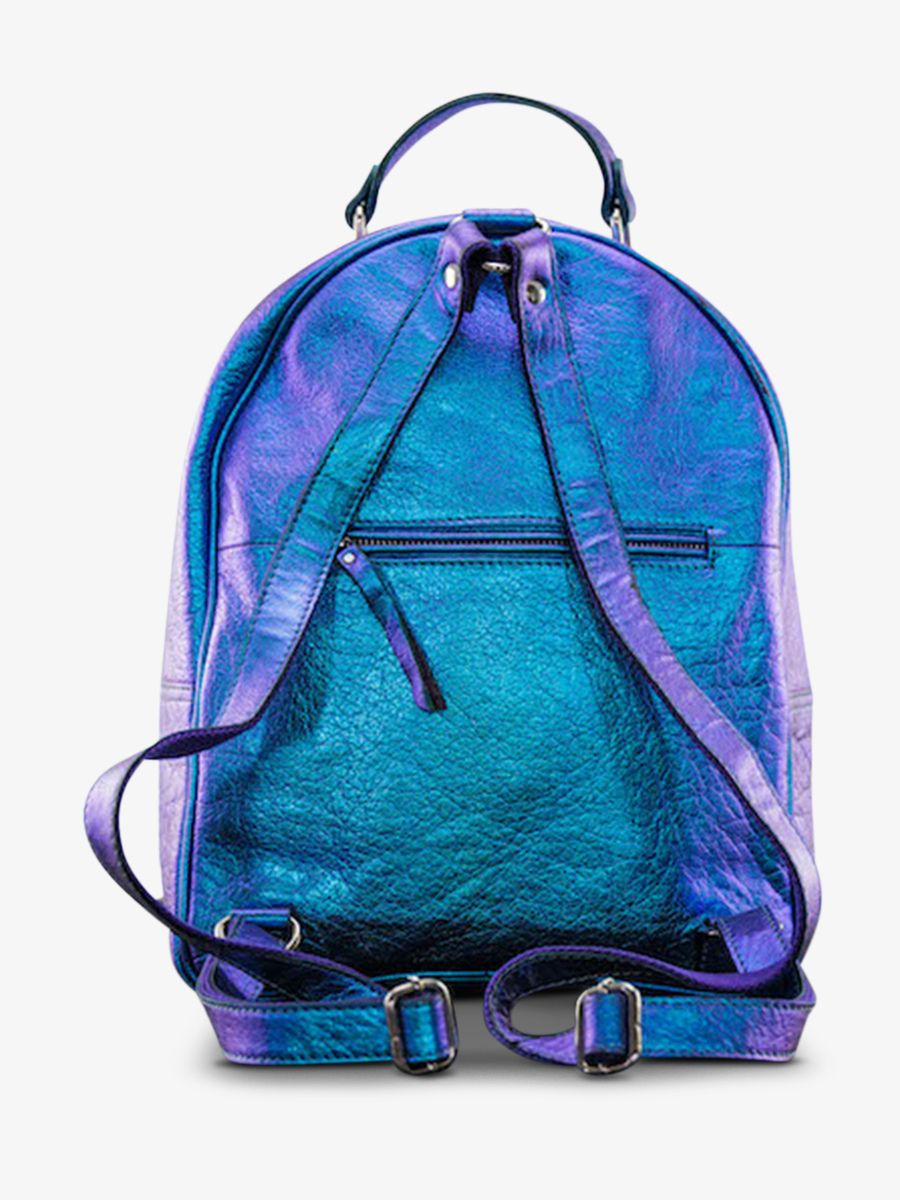 Foto-Rückansicht-kleine-Lederrucksack-für-Damen-blau-LeMini-Intrepide-Scarabee-Paul-Marius-M37S-P-BLU