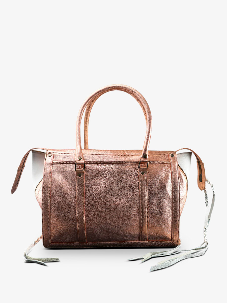 Foto-Rückansicht-Handtasche-aus-Leder-Business-rosa-gold-weiß-LeRive Droite-L-rosa-gold-weiß-Paul-Marius-W19L-G-PI-W