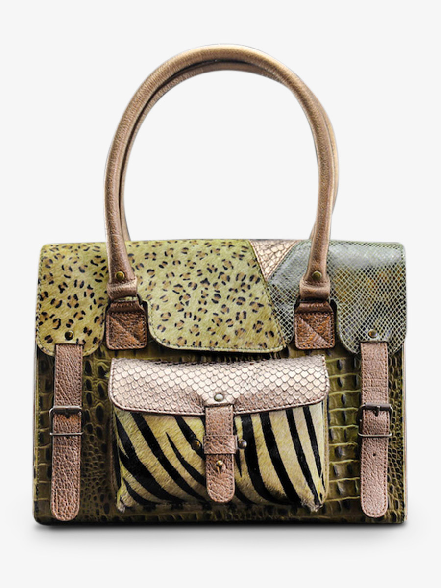 foto-ansicht-von-vorne-umhängetasche-leder-dame-kaki-kupfer-lerive-gauche-m-chimere-kaki-kupfer-paul-marius-w01m-ch-k-c