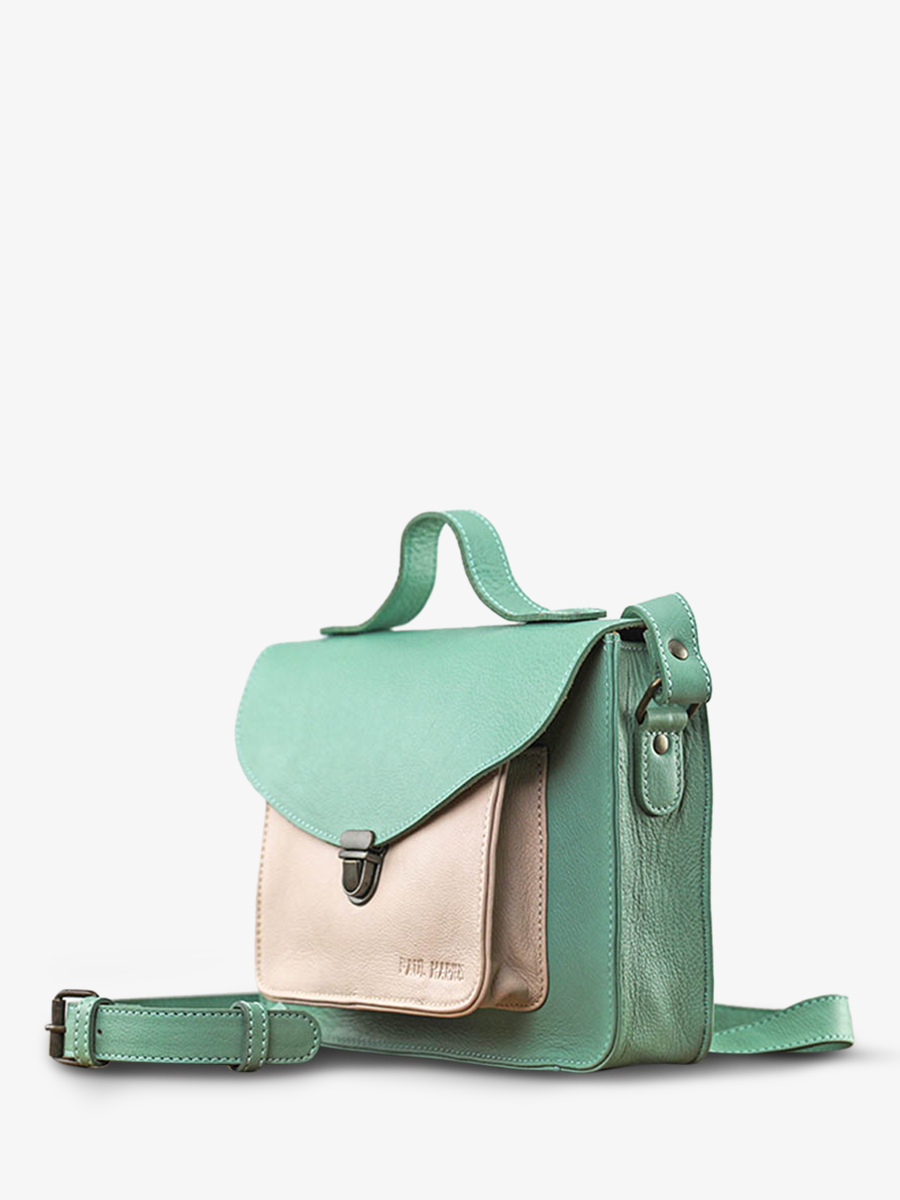 Foto-Seitenansicht-Umhängetasche-Leder-Damen-beige-Mademoiselle-George-Cupcake-Mandel-Paul-Marius-W05-ck-al