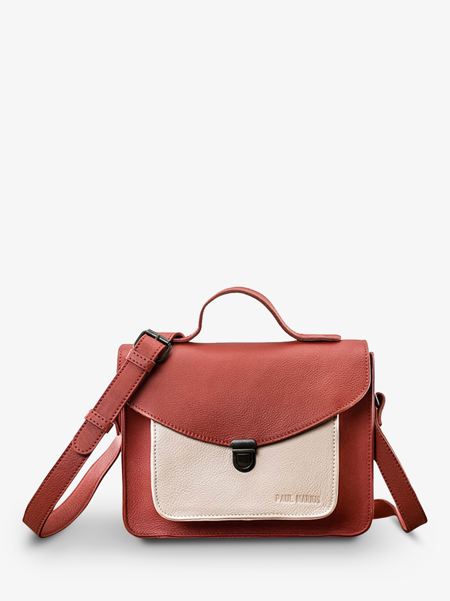 Foto-Vorderansicht-Umhängetasche-Leder-Damen-rot-Mademoiselle-George-Cupcake-Waldfrüchte-Paul-Marius-W05-CK-BE