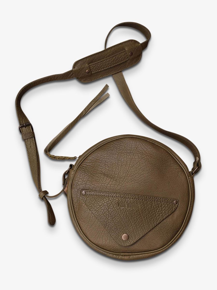 Foto-Seitenansicht-Umhängetasche-Leder-Damen-kaki-lecrin-kaki-paul-marius-w15-k