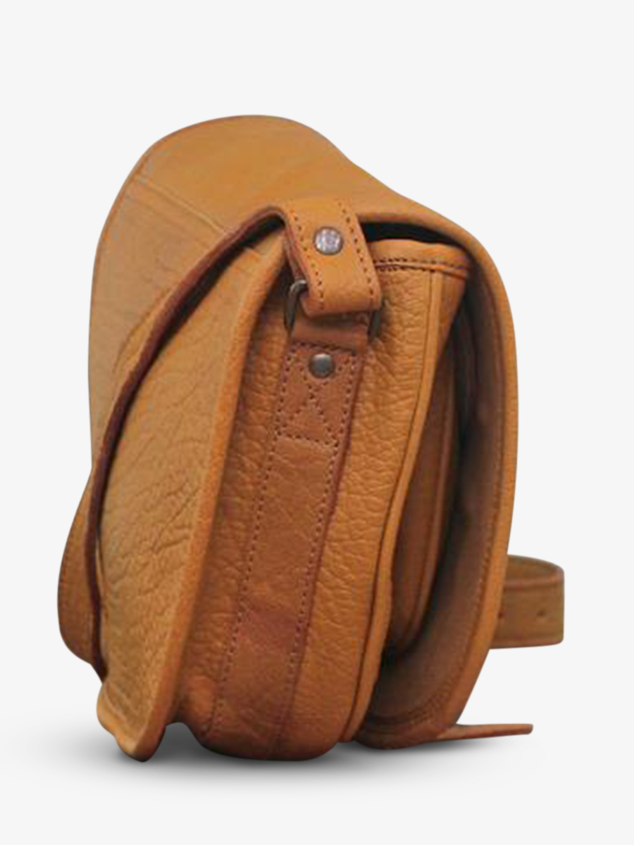 Foto-Seitenansicht-Umhängetasche-aus-Leder-für-Damen-gelb-levagabond-safran-paul-marius-m44l-y