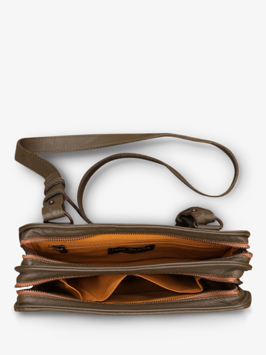 Foto-Innenansicht-Umhängetasche-Leder-Damen-kaki-legraphique-kaki-paul-marius-w17-k