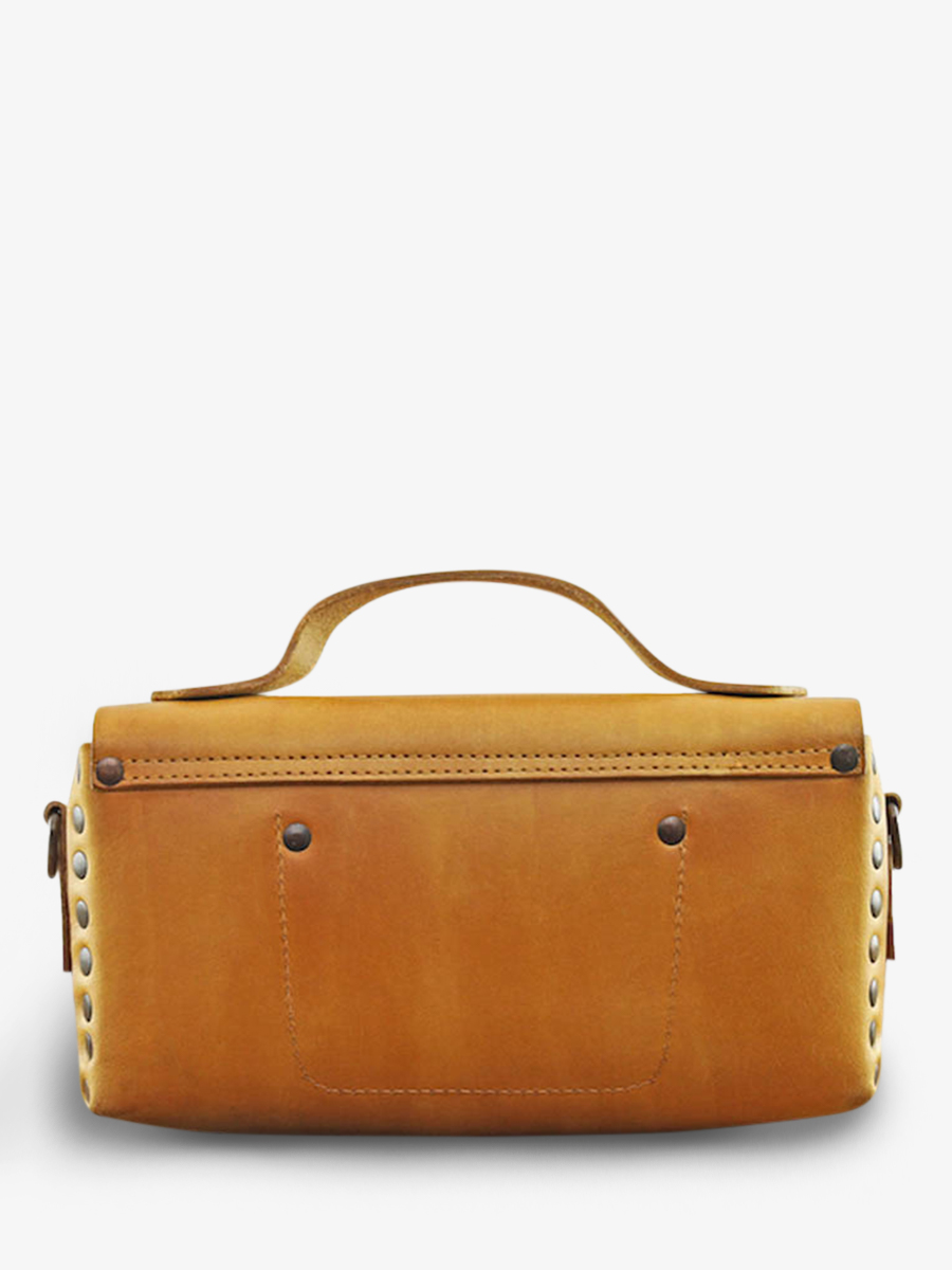 Foto-Rückansicht-Umhängetasche-Leder-Damen-gelb-Lartisane-Safran-Paul-Marius-P02-Y
