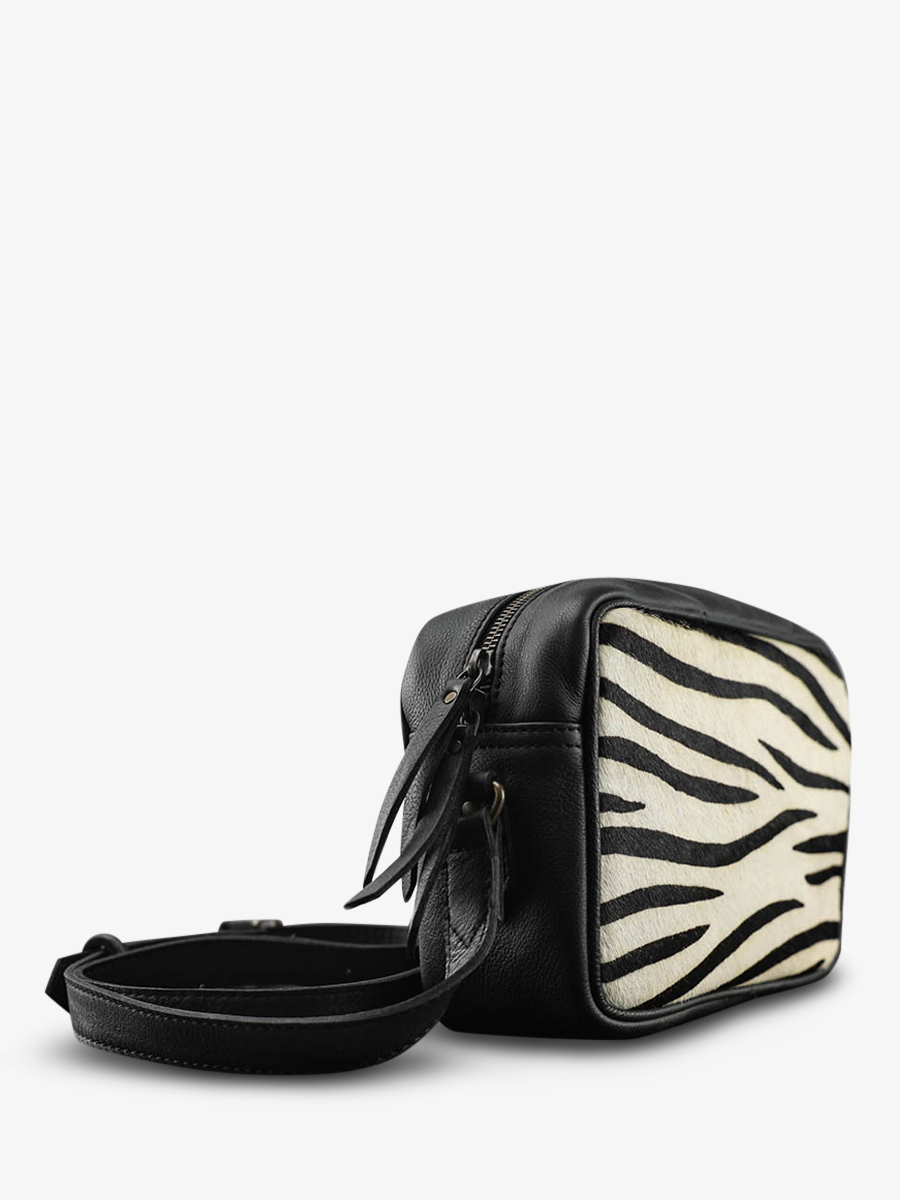 Foto-Seitenansicht-Ledertasche-für-Damen-schwarz-limpertinent-zebre-noir-paul-marius-w22-z-b